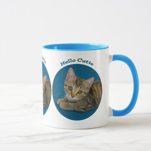 Hello cutie - cute kitten tasse (Rechts)