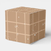 Hello Cutie Girly Cute Brown Gingham Baby Shower Geschenkschachtel (Rückseite)