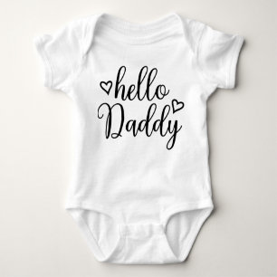 Hello Daddy Pregnancy Ankündigung Baby Strampler