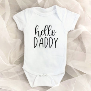 Hello Daddy Pregnancy Ankündigung für Vater Husban Baby Strampler