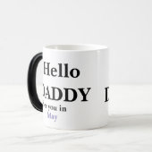 Hello Daddy Pregnancy FULL Reveal Kaffee Tasse (Vorderseite Links)