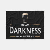 Hello Darkness My Old Friend Funny St Patricks Day Fleecedecke (Vorderseite (Horizontal))