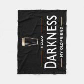 Hello Darkness My Old Friend Funny St Patricks Day Fleecedecke (Vorderseite)