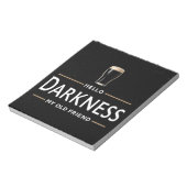 Hello Darkness My Old Friend Funny St Patricks Day Notizblock (Rotiert)