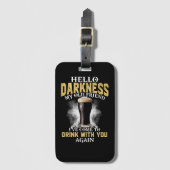 Hello Darkness My Old Friend Gepäckanhänger (Vorderseite Vertikal)