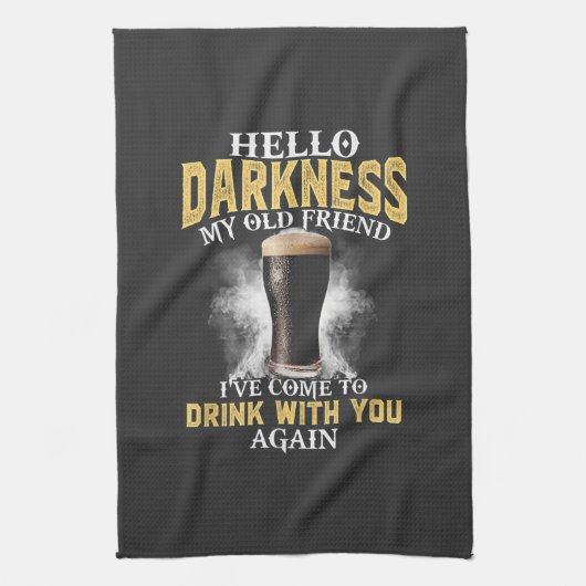 Hello Darkness My Old Friend Geschirrtuch (Vertikal)