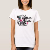 Hello Darlin Niedlich Sassy Cow - Puckering Lips T-Shirt (Vorderseite)