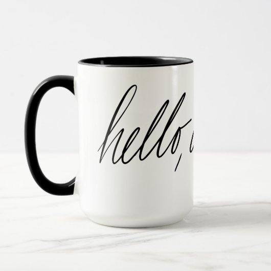 Hello Darling handgeschrieben Tasse (Links)