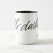 Hello Darling handgeschrieben Tasse (Zentrum)