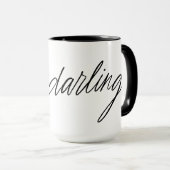 Hello Darling handgeschrieben Tasse (VorderseiteRechts)