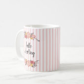 Hello Darling Stripe Blume Painting Kaffeetasse (Vorderseite Links)