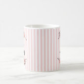 Hello Darling Stripe Blume Painting Kaffeetasse (Mittel)