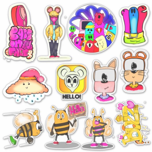 Hello Designer Sticker Set 1 (Vorderseite)