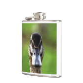 Hello Ducky Quirky Duck Portrait Flachmann (Links)