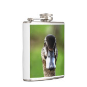 Hello Ducky Quirky Duck Portrait Flachmann (Rechts)
