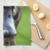 Hello Ducky Quirky Duck Portrait Geschirrtuch (Viertel Falte)