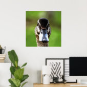 Hello Ducky Quirky Duck Portrait Poster (Heimbüro)