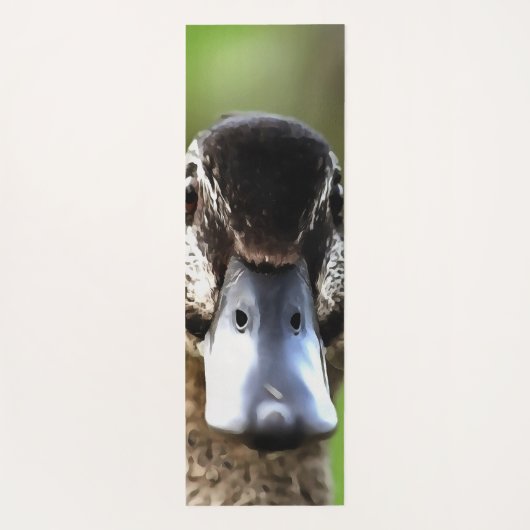 Hello Ducky Quirky Duck Portrait Yogamatte (Rückseite)