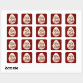 Hello Easter – Minimal Egg Design - Autocolante Quadratischer Aufkleber (Blatt)