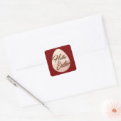 Hello Easter – Minimal Egg Design - Autocolante Quadratischer Aufkleber (Umschlag)