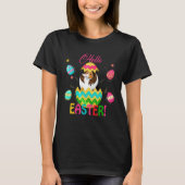Hello Easter Shetland Sheepdog Inside Chocolate Eg T-Shirt (Vorderseite)