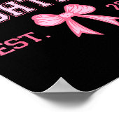 Hello Eighteen Est 2007 Coquette Bow 18th Birthday Poster (Ecke)