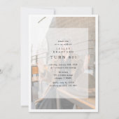 Hello EIGHTY' Modern Photo Collage 80th Birthday Einladung (Rückseite)