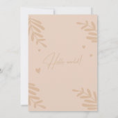 HELLO Einfache Geburtsankündigung Ankündigung (Rückseite)