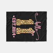 Hello Eleven Est 2014 11th Birthday Coquette Bow L Fleecedecke (Vorderseite (Horizontal))