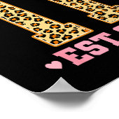 Hello Eleven Est 2014 11th Birthday Coquette Bow L Poster (Ecke)