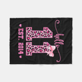 Hello Eleven Est 2014 Coquette Bow 11th Birthday G Fleecedecke (Vorderseite (Horizontal))