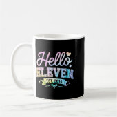 Hello Eleven Est 2014 Coquette Bow 11th Birthday G Kaffeetasse (Links)