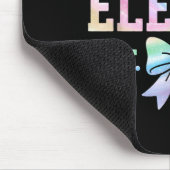 Hello Eleven Est 2014 Coquette Bow 11th Birthday G Mousepad (Ecke)
