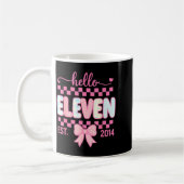 Hello Eleven Est 2014 Coquette Bow Happy 11th Birt Kaffeetasse (Links)