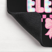 Hello Eleven Est 2014 Coquette Bow Happy 11th Birt Mousepad (Ecke)