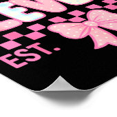 Hello Eleven Est 2014 Coquette Bow Happy 11th Birt Poster (Ecke)