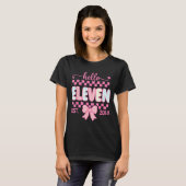 Hello Eleven Est 2014 Coquette Bow Happy 11th Birt T-Shirt (Vorne ganz)