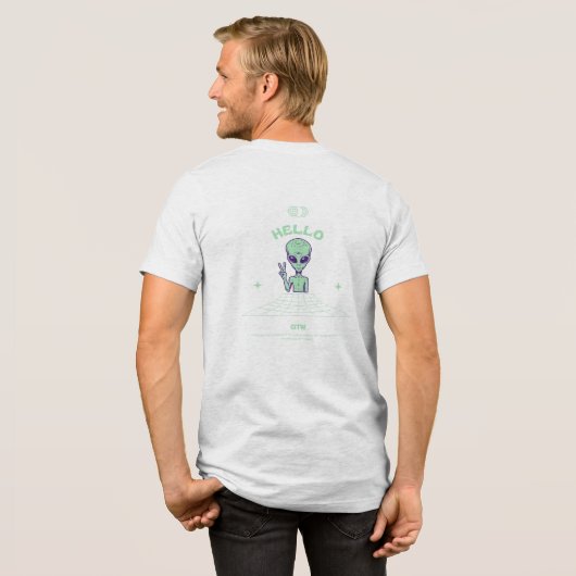Hello (extraterrestrial tshirt) Tri-Blend shirt (Rückseite voll)