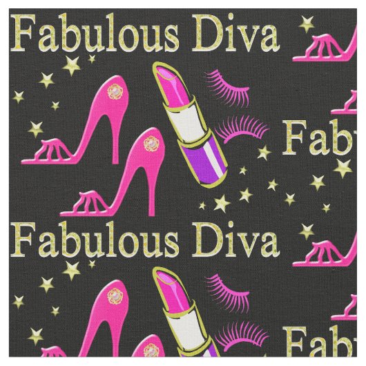 HELLO FABULOUS DIVA PINK HÖHE STOFF (Nahaufnahme)