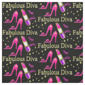 HELLO FABULOUS DIVA PINK HÖHE STOFF (Muster)