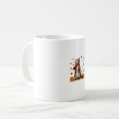Hello Fall Cat Shirt Katzenkatze Herbstleaves Kitt Kaffeetasse (Vorderseite Links)