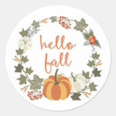 Hello Fall Classic Round Stickers (Vorderseite)