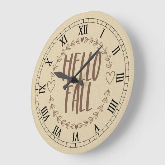 Hello Fall Clock Große Wanduhr (Winkel)