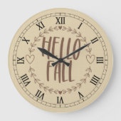 Hello Fall Clock Große Wanduhr (Vorderseite)