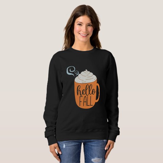 Hello Fall Coffee Hot Cocoa Sweatshirt (Vorne ganz)