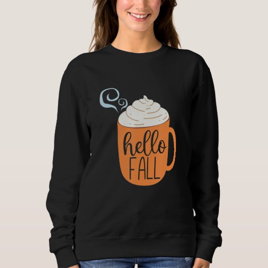 Hello Fall Coffee Hot Cocoa Sweatshirt (Vorderseite)