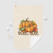 Hello Fall - Cosy Pumpkin Patch Golfhandtuch (Insitu)