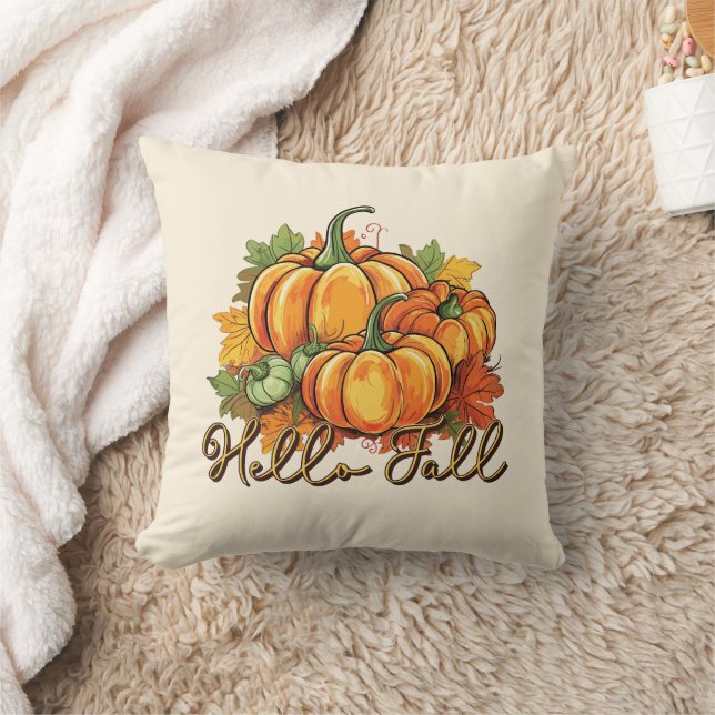 Hello Fall - Cosy Pumpkin Patch Kissen (Decke)