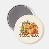 Hello Fall - Cosy Pumpkin Patch Magnet (Vorderseite/Rückseite)