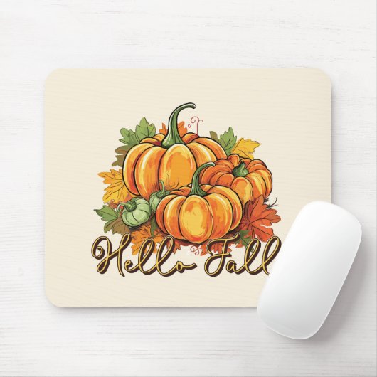 Hello Fall - Cosy Pumpkin Patch Mousepad (Mit Mouse)